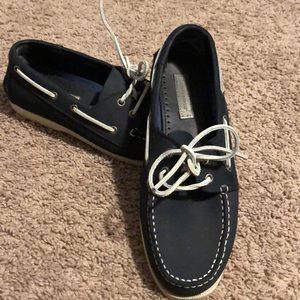 Joesph Abboud Mens 8.5 leather boat shoe